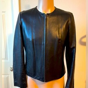 Ann Taylor 100% Genuine Leather Jacket Size Medium